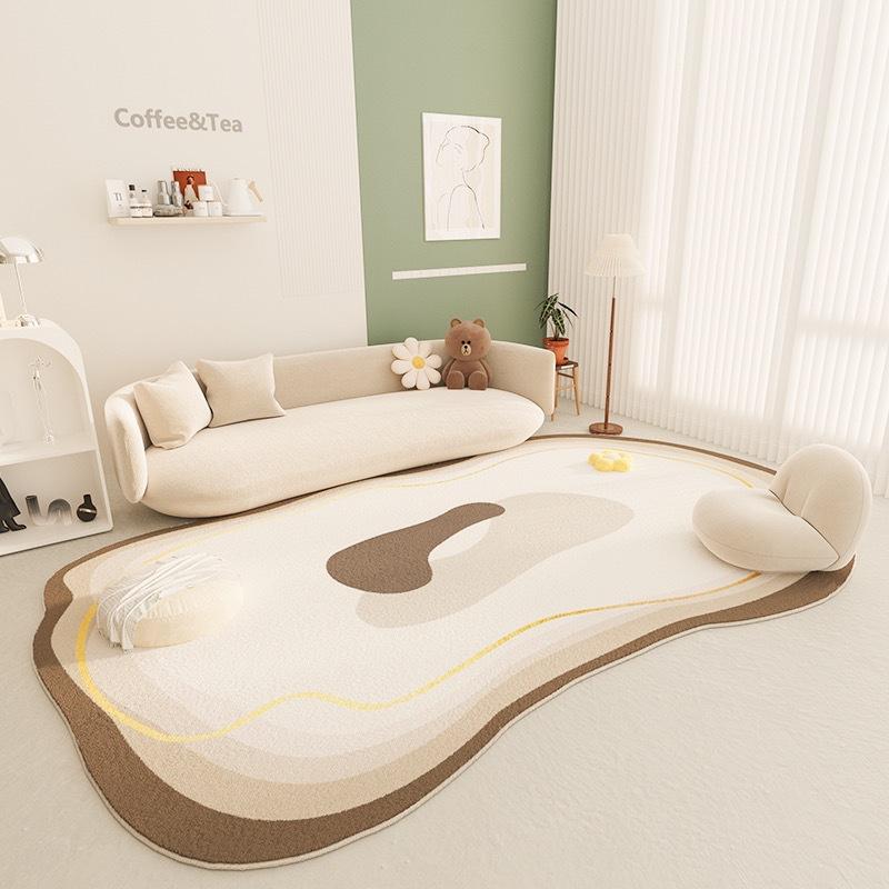 Lehký luxusní obývací pokojový koberec velkorozměrný nepravidelného tvaru ložnicový koberec k posteli pohovkový koberec ke konferenčnímu stolku