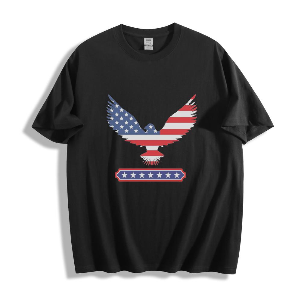 Patriotic Eagle Wings T-Shirt - Bold USA Flag Design Unisex Tee