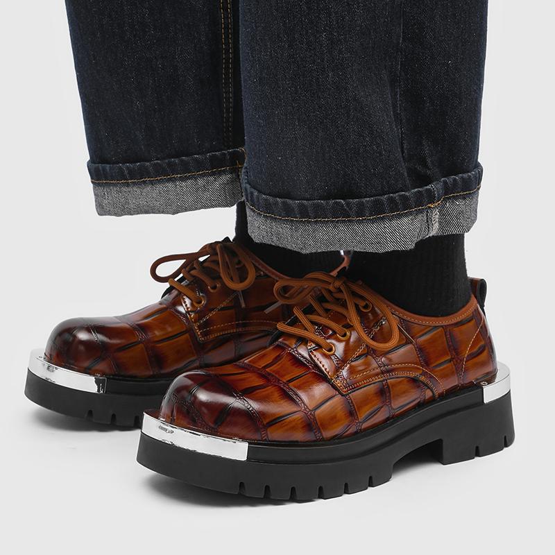 Scarpe Derby di Lusso Uomo Designer Scarpe in Pelle Casual Suola Spessa Scarpe Formali Uomo Taglia Grande 46 Moda Scarpe Oxford Uomo Mocassini