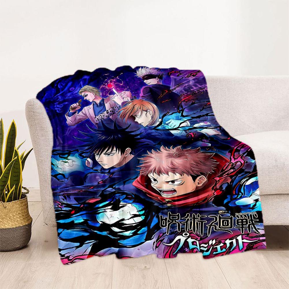 Jujutsu Kaisen Artwork Blankets Are Suitable for Living Rooms,making Them an Ideal Choice for Outdoor Travel and Gifts.