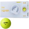 Honma Golf Balls Soft Urethane Distance Ball with Directional 1 Dozen HONMA X4, 4-Piece Spin, Spin, (12 Balls) BT1906/Yellow/X4