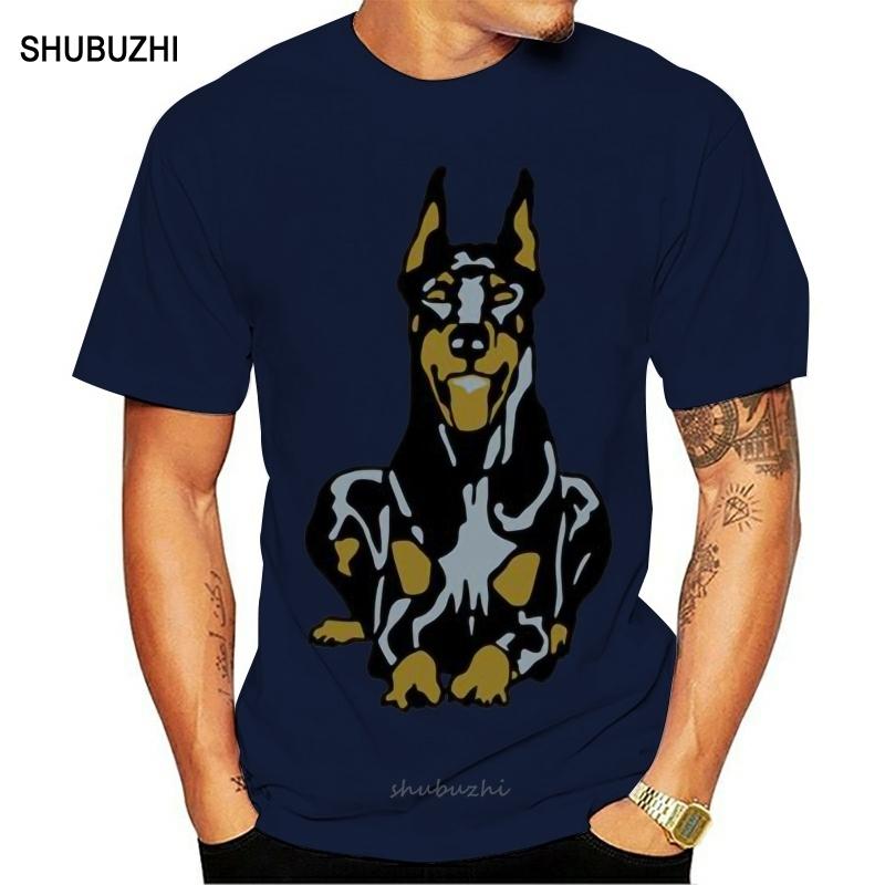 Fitness Dobermann Pinscher Tshirt for Men Formal Breathable Harajuku Mens Tee T Shirts Clothing Pop Top Tee