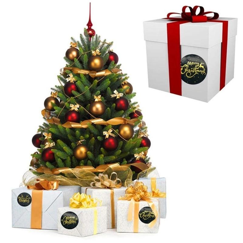 500Pcs/Roll 1 Inch Christmas Theme Seal Labels Stickers for DIY Gift Baking Package Envelope Decoration.