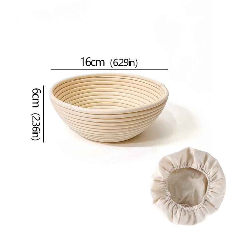 Oval/Round Bread Rattan Fermentation Basket Handmade Rattan Wicker Baking Bowl Kitchen Tool for Home Bakers Bread Baking Tools