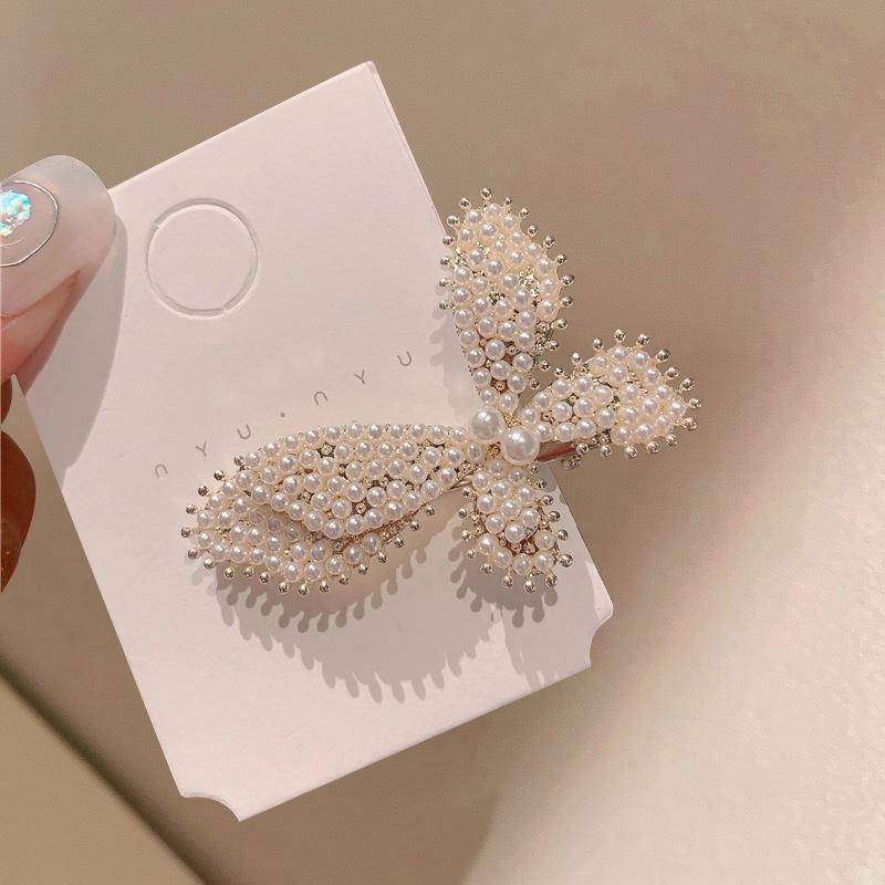 Fashion Bow, Duckbill Clip, Small Fresh Hairpin, Headgear, High-End Hairpin, Bangs, Side Clip.