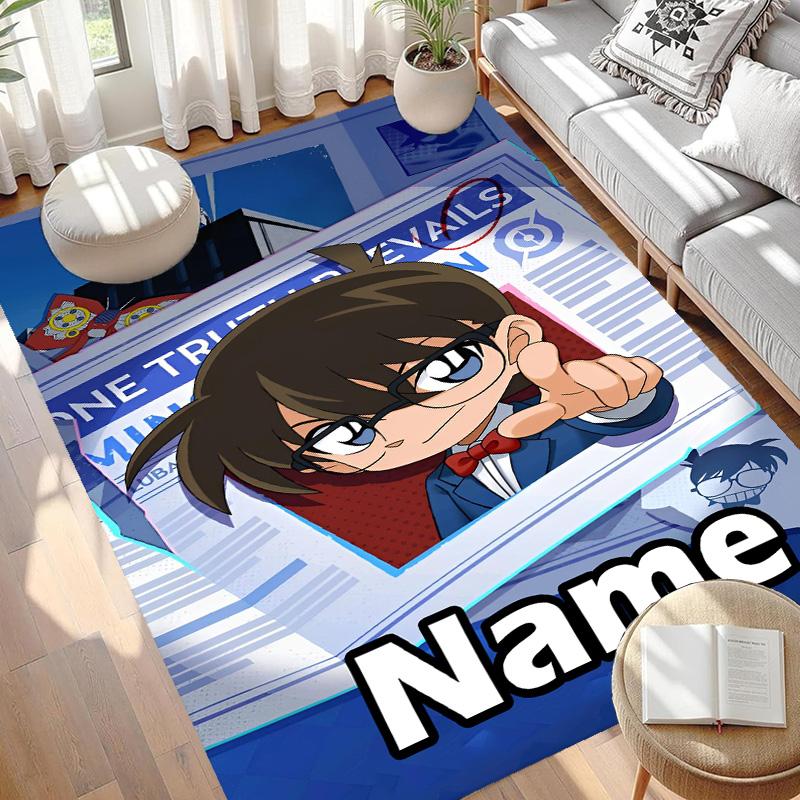 Custom Name Personalized Anime Print Carpet, Versatile Home Decor Rug, for Playroom, Apartment, Balcony, Entryway, Hallway Gift