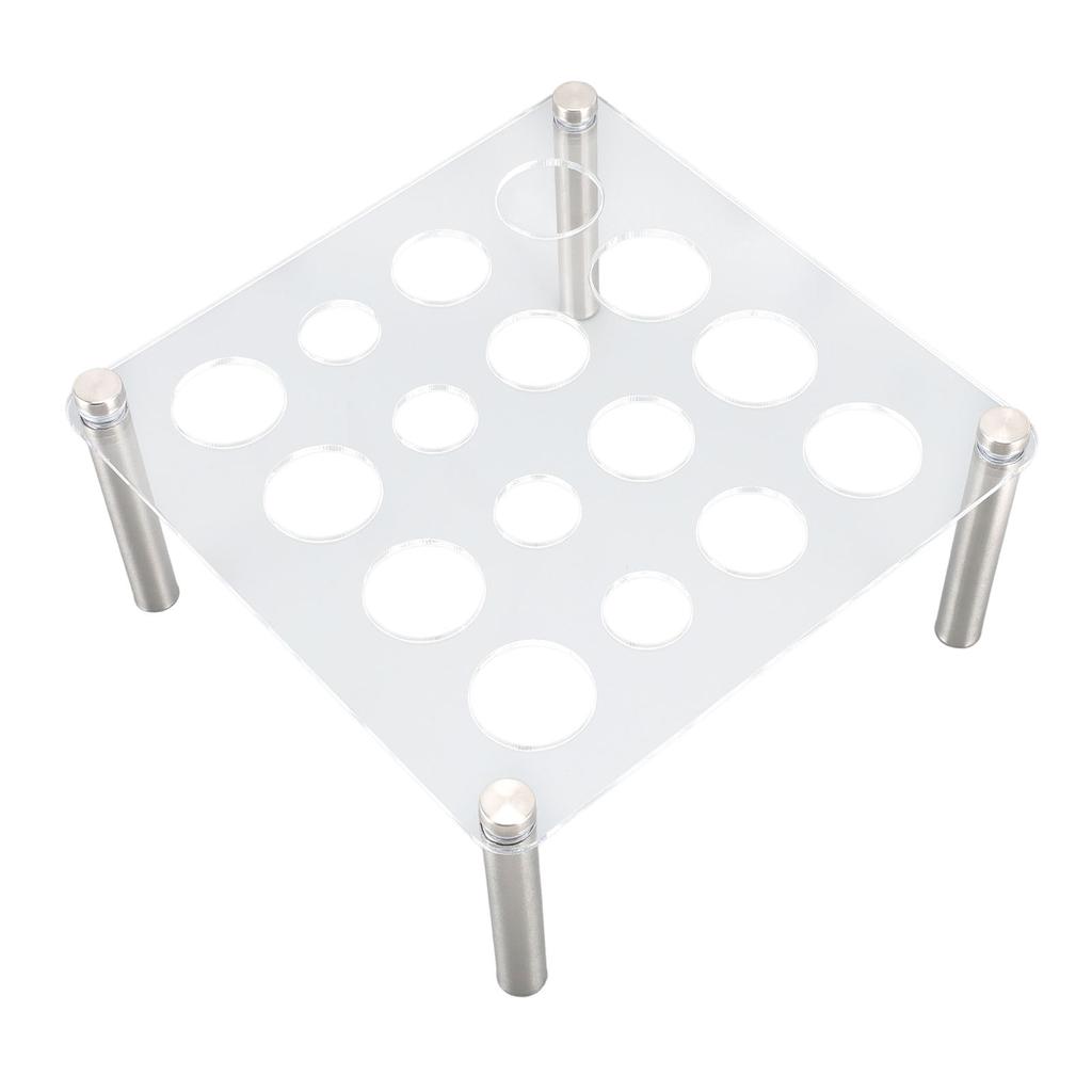 Chess Piece Die Crafting Holder 16 Holes Acrylic Board and Aluminum Support Rods for International C