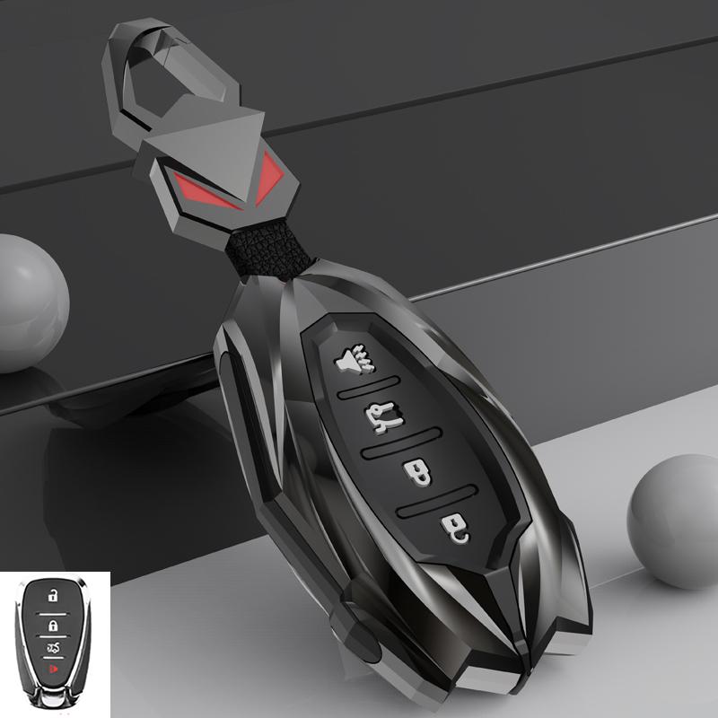 4 5 Tasten Zinklegierung Auto Schlüsselanhänger Hülle Remote Passend für Chevrolet - Chevy Malibu Camaro Cruze Traverse Sonic Volt Bolt Equinox