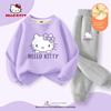 Hello Kitty Girls' Spring Outfit 2026 New Children's Sportswear Spring Tops Girls' Sweatshirts