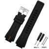 Cinturino per orologio in gomma di alta qualità per orologio TIMEX T2N720 TW2T76300 Serie T2N721 Uomo Nero Impermeabile Silicone Sportivo 24*16mm