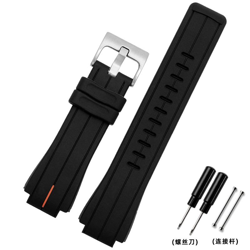 Cinturino per orologio in gomma di alta qualità per orologio TIMEX T2N720 TW2T76300 Serie T2N721 Uomo Nero Impermeabile Silicone Sportivo 24*16mm