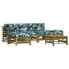 VidaXL Salon de Jardin avec Coussins 6 pcs, Ensemble de Canapés avec Repose-pied, Ensemble de Meubles avec Dossier, Mobilier 3185919