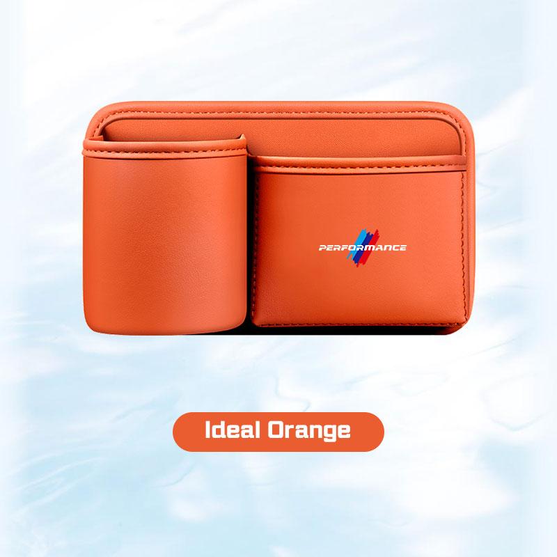 Leather Car Cup Holder Storage Box For BMW X1X2X3X5 X6 X7 1 3 5 6 7 Series F40 E60 E90 G20 G30 Door Trash Can Umbrella Organizer RL7