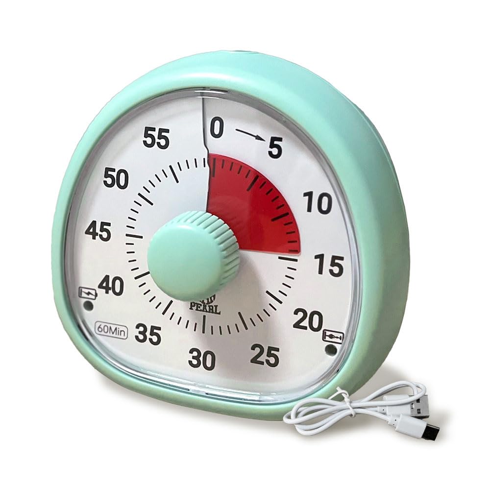 

Duet House Timer, Study Timer, Type-C Rechargeable, 60 Minutes, Learning Timer, Timer for Kids, gst-01