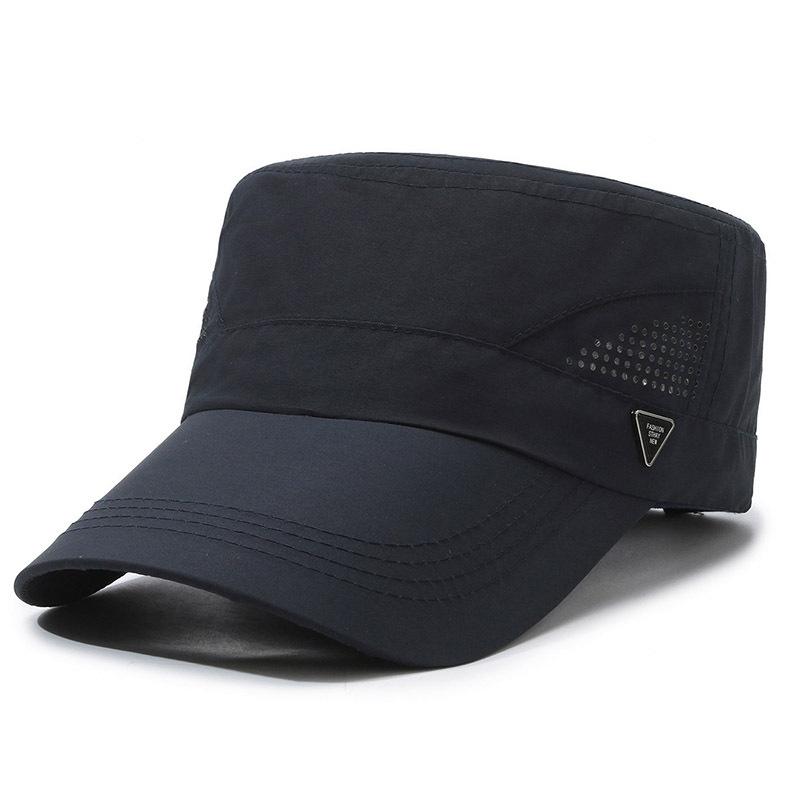 Summer Sunshade Flat Top Hat Men's Outdoor Quick-Drying Hat Fishing Breathable Hat