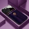 Minimalist Black and Brown Textured Pattern Glass Phone Case for iPhone 17Air 16 15 14 13 12 11 11Pro Max