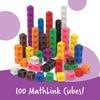 MathLink Series Math Activity Set: 100 Cube Blocks & Activity Cards (LER4299) - Authentic