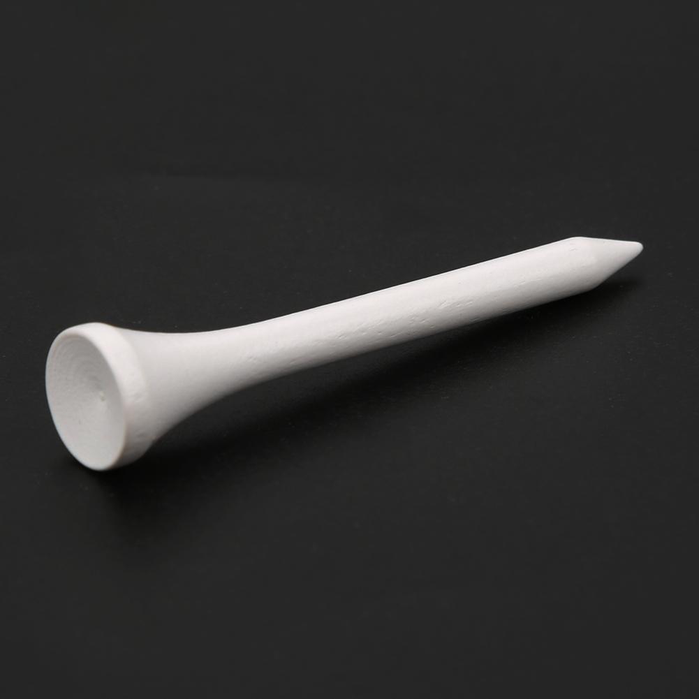 100Pcs Portable Wooden Wood Golf Ball Tees 54mm for Training Practicing White