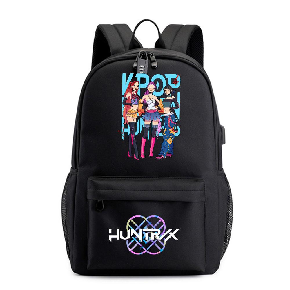 Anime Tecknad Kpop Tryckt Ryggsäck för Tonåring Student Flicka Pojke Bokväska Skolväska Kvinnor Stor Kapacitet Resväska Barn Gåva Rucksak
