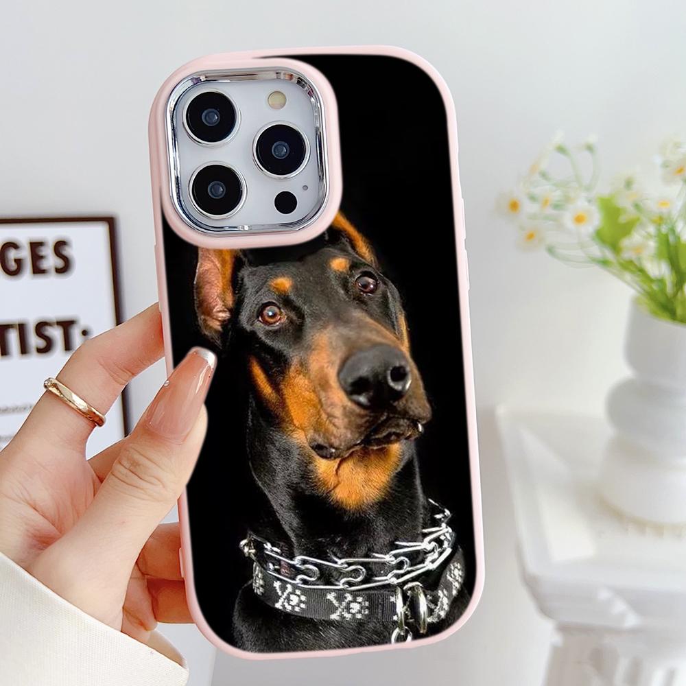 LZ14 Dog Doberman Animal Art Soft Phone Case for Samsung S24 Ultra S23 Plus S21 FE A16 A54 A34 A06 Infinix Hot 40 30i Lens Protection Shockproof Cover