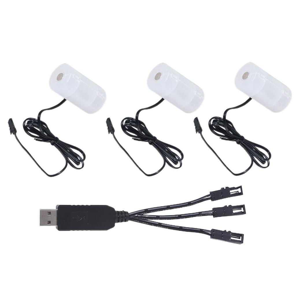 1 To 3 D Battery To USB Electric Converter Replace 1-4pcs D Cell Battery 1.5V 3V 4.5V 6V for Gas Water Heater Flashlight