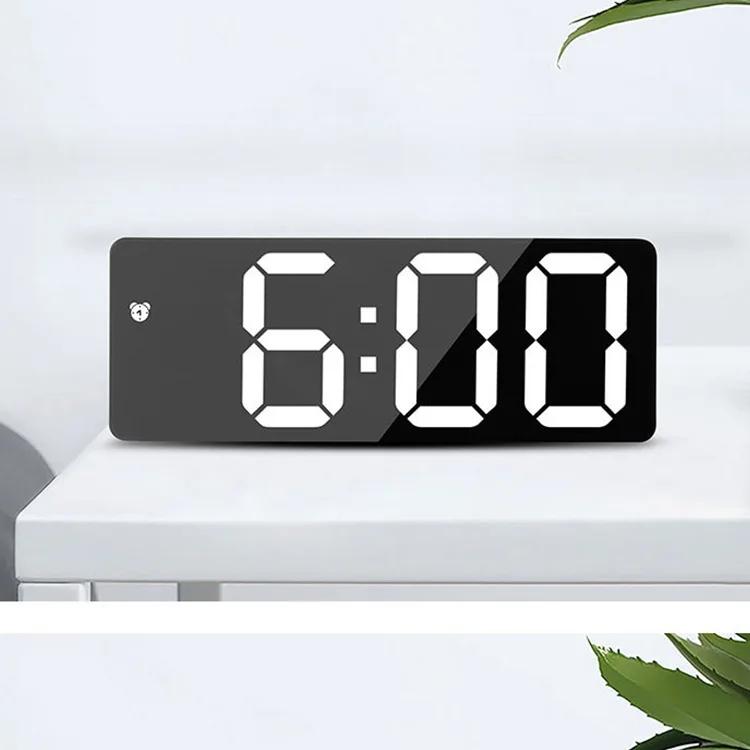 Led Digital Alarm Clock Led Night Mode Control Watches Table Decorations Chargeable Snooze Electronic Voice Music Home Wall Desk