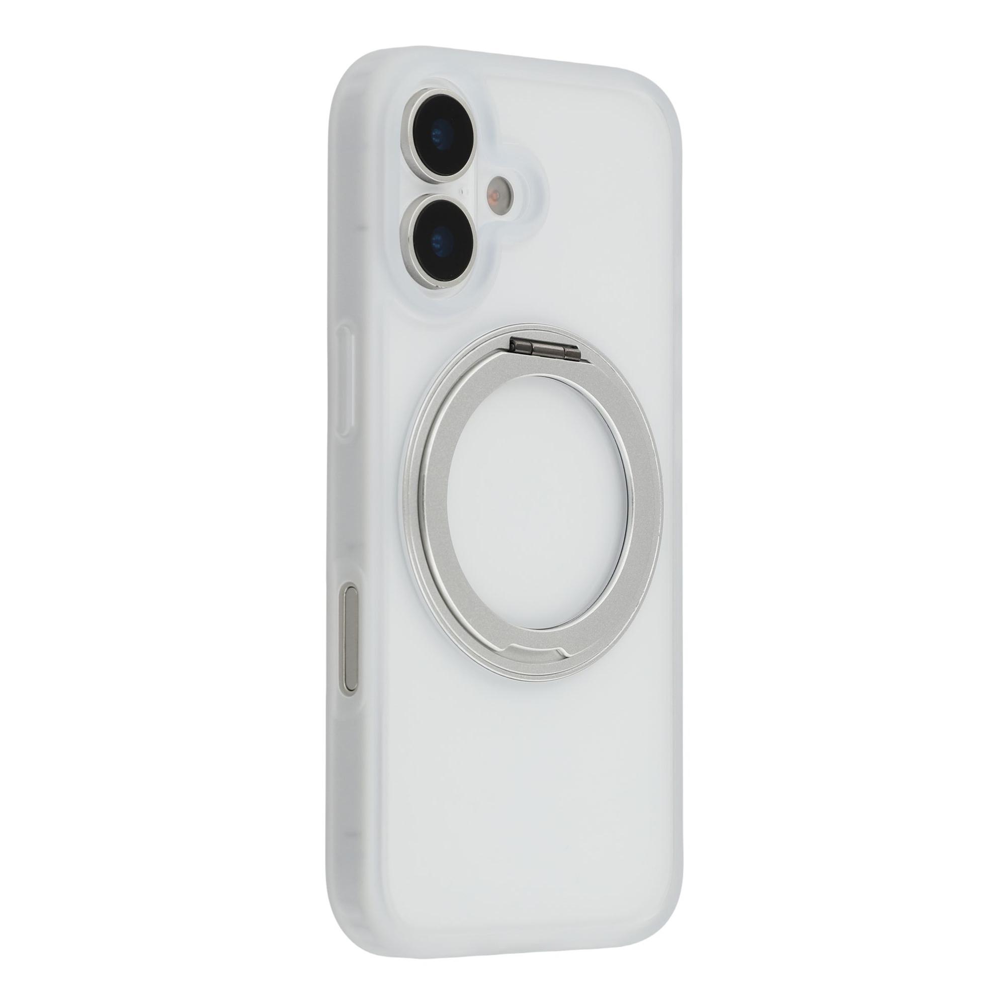 

For iPhone 17 Case Ring Holder Kickstand PC+TPU Phone Cover