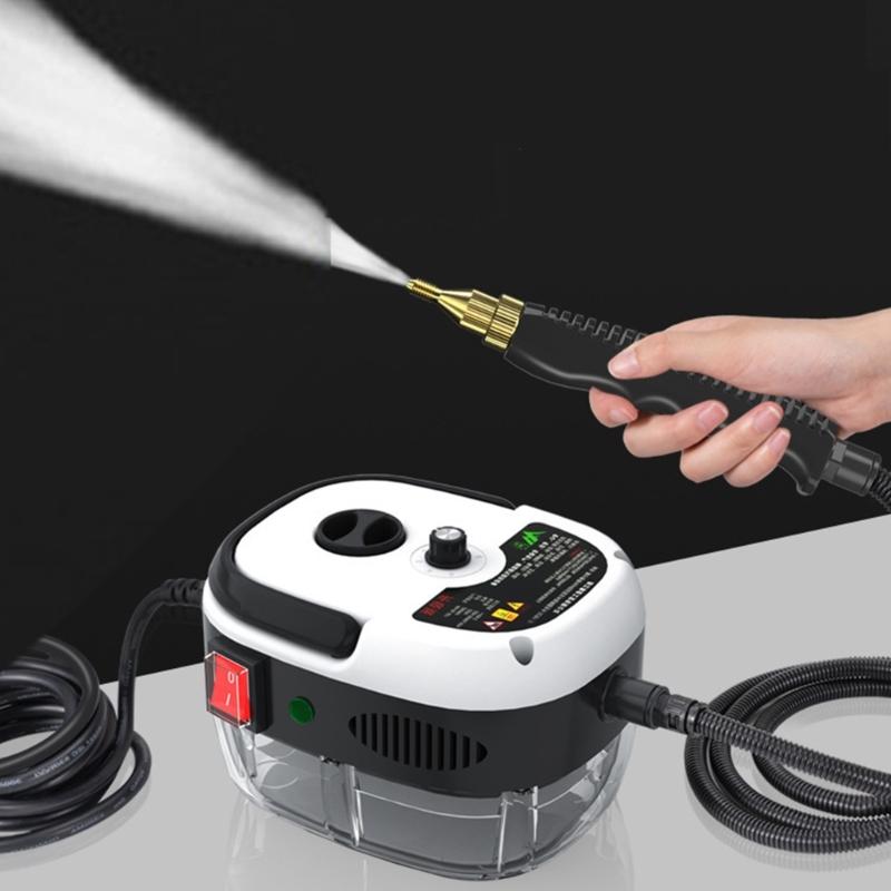 Buharlı Temizleyici 2500W El Tipi Buharlı Temizleyici 6 Hızlı Yüksek Basınç Sıcaklık Buharlı Temizleme Makinesi Fırça Başlıkları ile