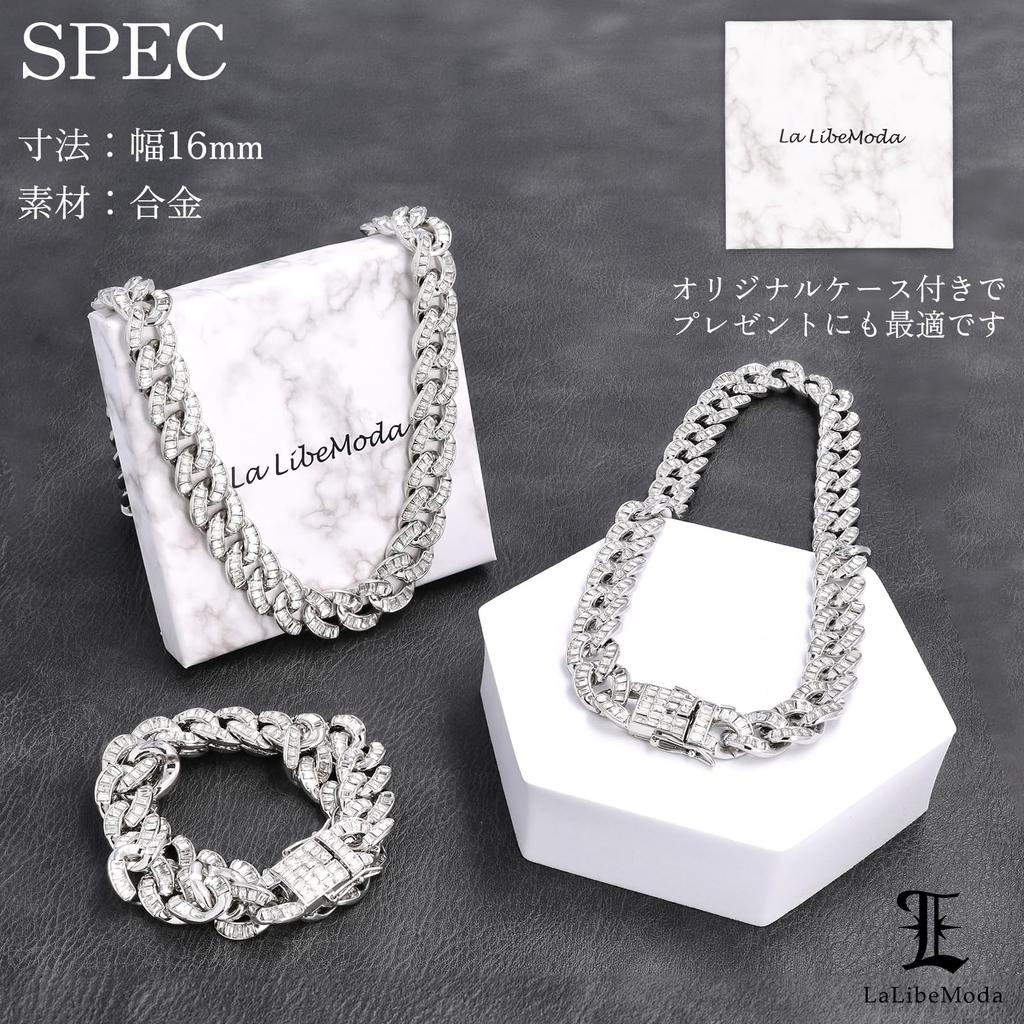 La LibeModa Bucket Cut Curb Chain 18k Gold with GP Y2K Hiphop Style Men's Necklace, Buckle, (Gold, 50)