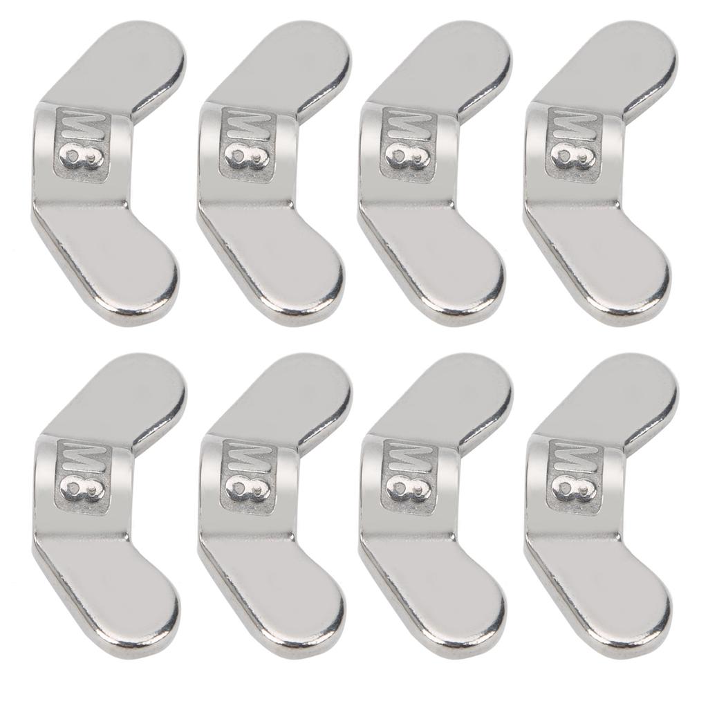 10Pcs M8 Wing Nut Butterfly Nuts 304 Stainless Steel Fastener Hardware Accessory