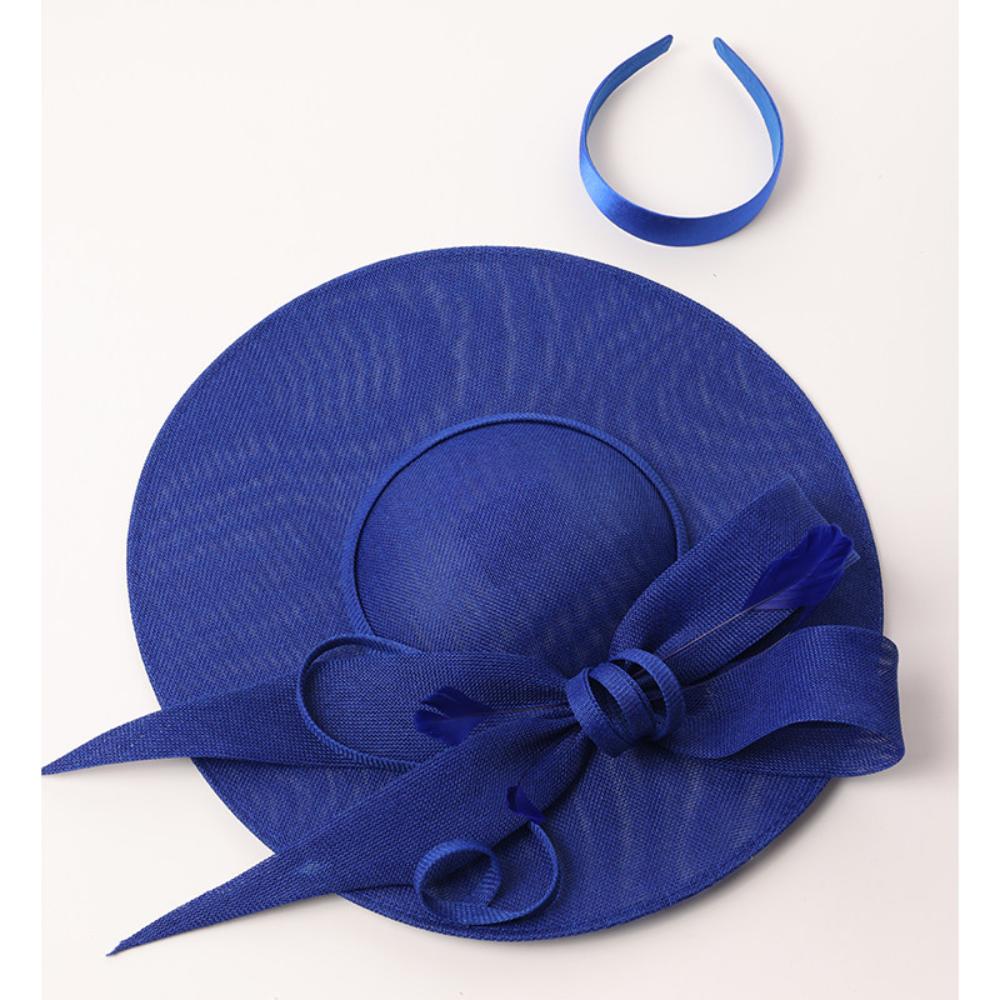 With Headband Tea Party Hat Wide Brim Derby Hat New Women Fascinator Hats  for Church Event