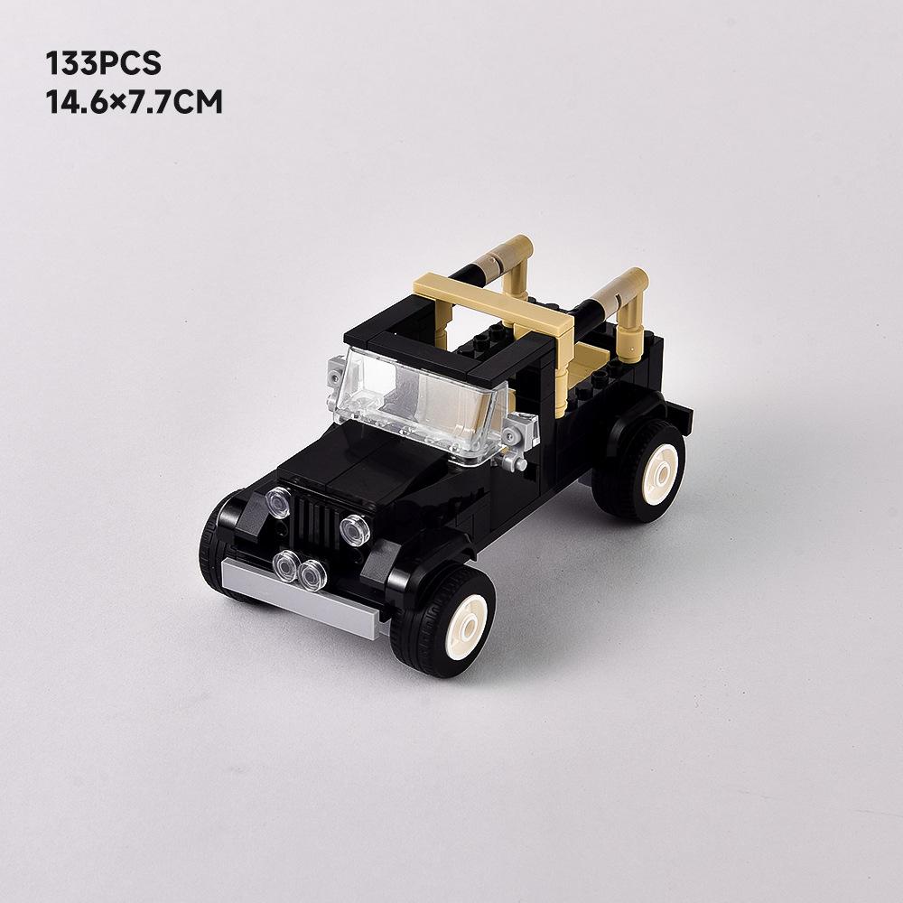 

Hardcore Off-Road Vehicle Building Block Jeep Car Model Assembly Toy Compatible Small Particles