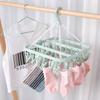 1/3PCS Foldable Drip Hanger with 32 Clips - Plastic Hanging Drying Rack for Clothes Underwear Socks Suitable for Bedroom Balcony