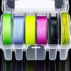 Fishing Line Storage Box 6 Slots Fishing Line Case Clear Fishing Line Organizer 6 Compartments Fishing Tackle Line Box