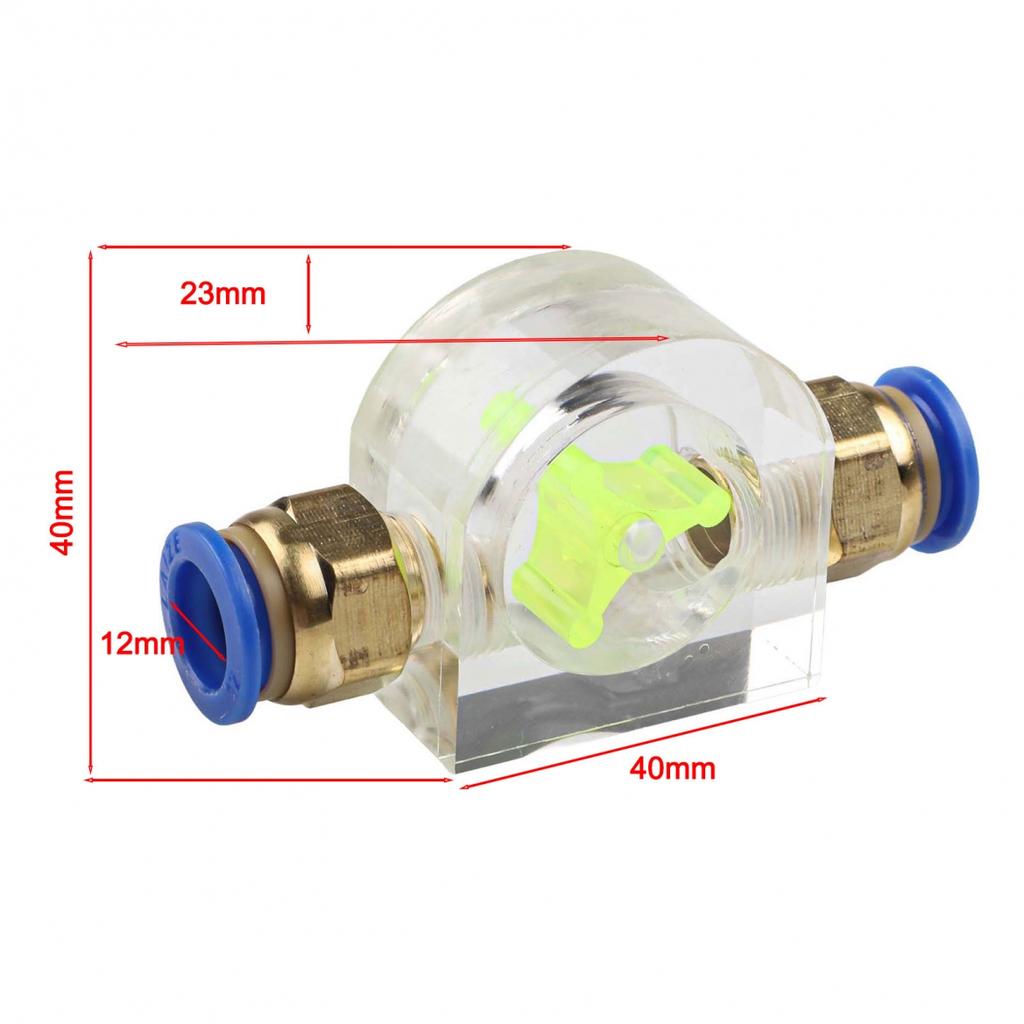 Water Cooled Flow Meter for Computer Heat Pipes 1pcs Acrylic Cooling Indicator