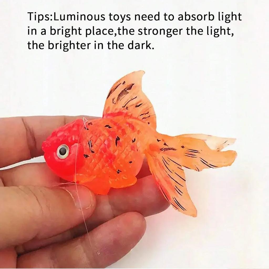 1pc-Aquarium fish tank, artificial luminous fish, realistic moving floating colored goldfish-random color