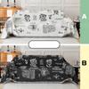 Black and White Four-season Universal Full-cover Fabric Sofa Towel, Light Luxury Chenille Sofa Cover Towel, Simple AB Double-sided Sofa Cover Towel