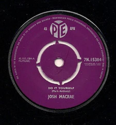 

7inch Record JOSH MACRAE - Do It Yourself 7N15384 Pye Records 1961 UK Pop Used