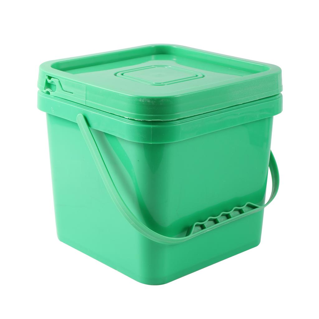 5L Quail Chicken Drinking Bucket With Drinking Cup Portable Thickened Bucket With Lid Square Pet Food Storage Plastic Bucket