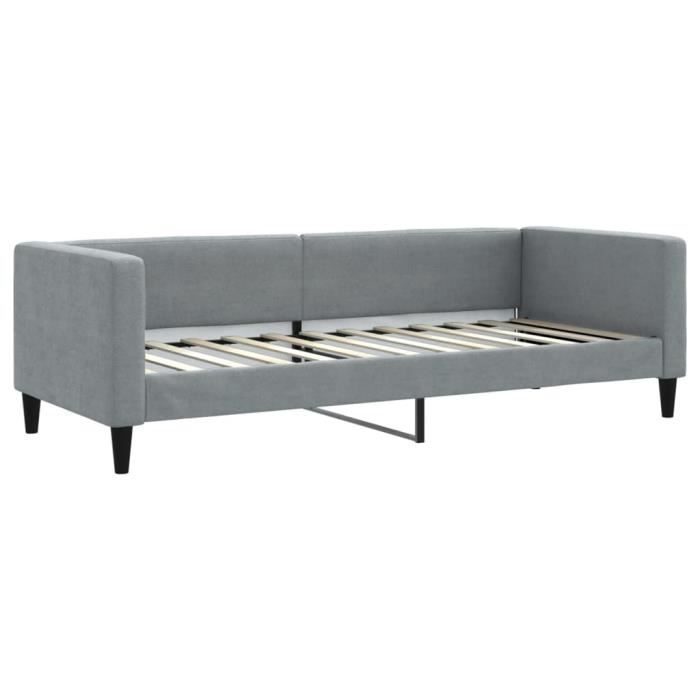 VidaXL Lit de jour avec matelas gris clair 80x200 cm tissu 3196555