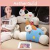 Cartoon Animal Plush Lumbar Pillow With Removable Cover For Office Chair Decor