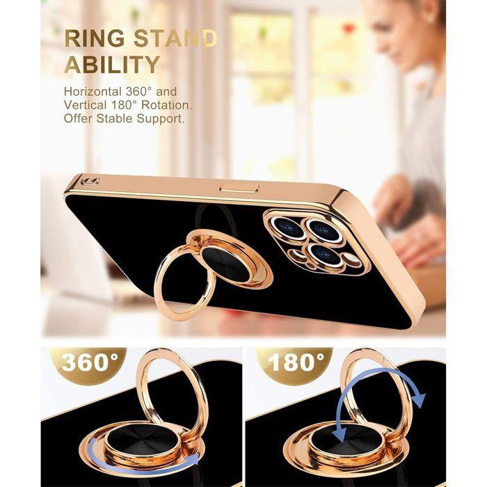 Coque de protection - BOOLING - iPhone 17 - Antichoc - Anti-Rayures - Anneau Rotatif