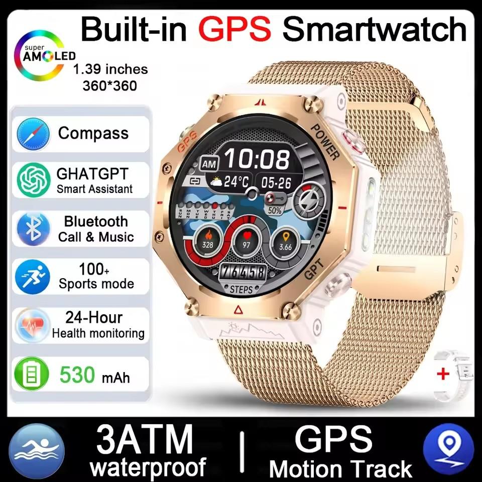 For Xiaomi New ChatGPT AI Assistant Smart Watch 5ATM Waterproof GPS Built-in Dual-band GNSS Compass Sport Smartwatch Men Woman