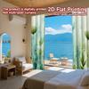 2D FLAT PRINTING 2pcs Curtains (Without Rod) Floral Watercolor Greenery Saint Patrick is Day holiday curtains with digital