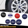 ZLKQ1 4Pcs 56/60/65mm Car Wheel Stickers Center Hub Cap Car Emblem Badge Decal For Ford Focus Fiesta Ranger Mondeo S-MAX Kuga Mustang