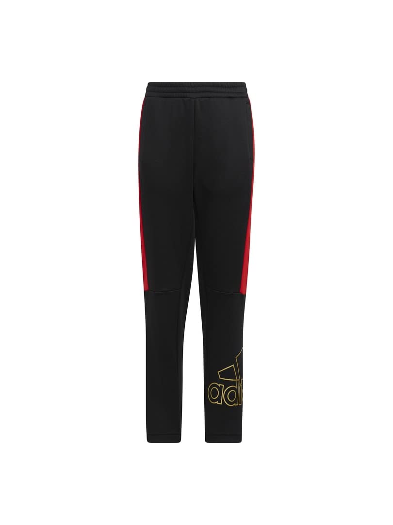 

Длинные брюки детские полиэстеровые трикотажные брюки CN656 красные 140 [Adidas] черные/яркие (HM9591)