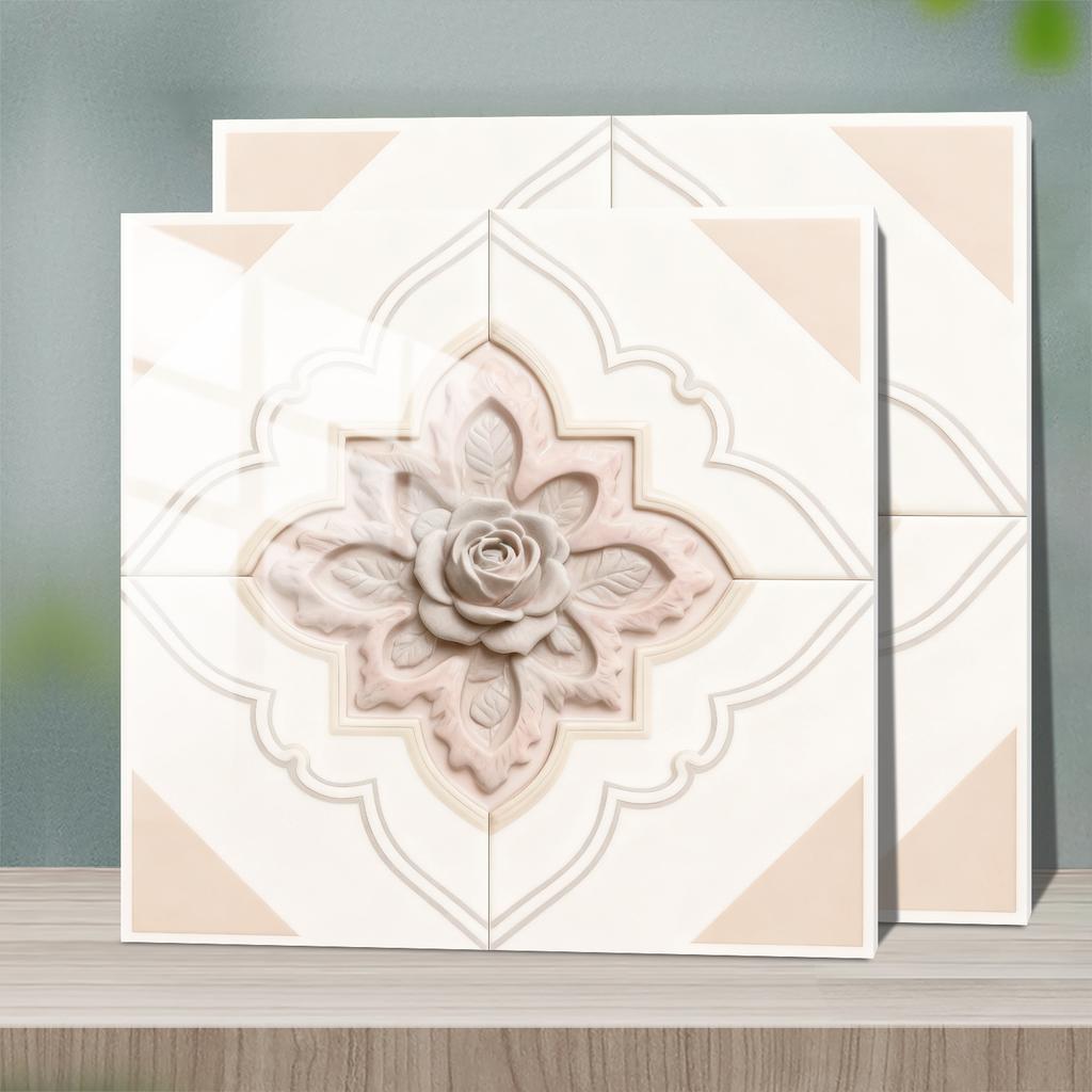 Waterproof 3D Tile Stickers Self-Adhesive PVC Wall Decals - Herringbone & Brick Style for Kitchen Backsplash Decor - Multi Designs