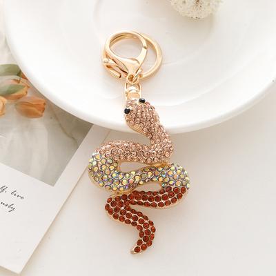 Porte-clés Serpent Strass Mignon Porte-clés Alliage Remplisseurs de Sac Cadeau Essentiels pour Fête Polyvalente