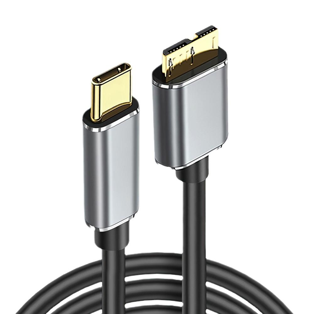 USB C to Micro USB External Braided Cable 3.0(5Gbps) Type C Male to Micro B Female for External Hard Drive MacBook Laptop 0.5m