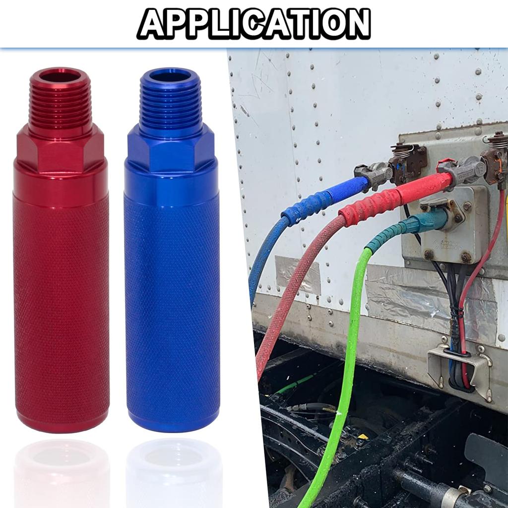 KOOTANS Anodized Aluminum Gladhand Glad Hand Extension Handle Red and for Trucks and Easy Coupling Grips, Set, Blue, Trailers,